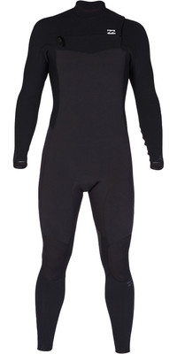 2024 Fato de mergulho com fecho de correr no peito para homem Revolution 4/3 mm ABYW100177 da Billabong - Preto
